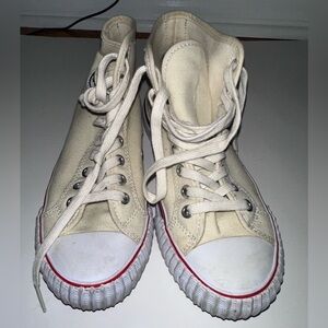 P.F. Flyers Cream Center Hi Vintage Sneakers